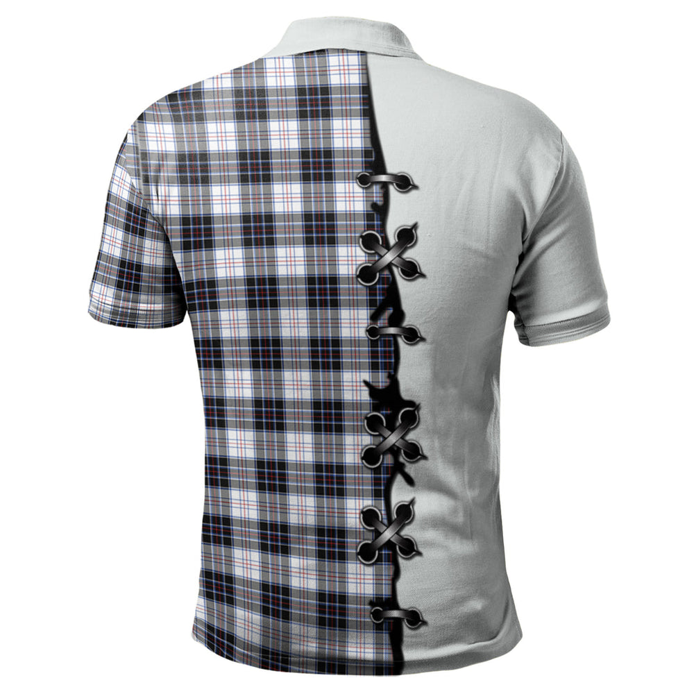 Clan MacRae Dress Modern Tartan Polo Shirt - Lion Rampant And Celtic Thistle Style CO51 MacRae Dress Modern Tartan Tartan Polo   