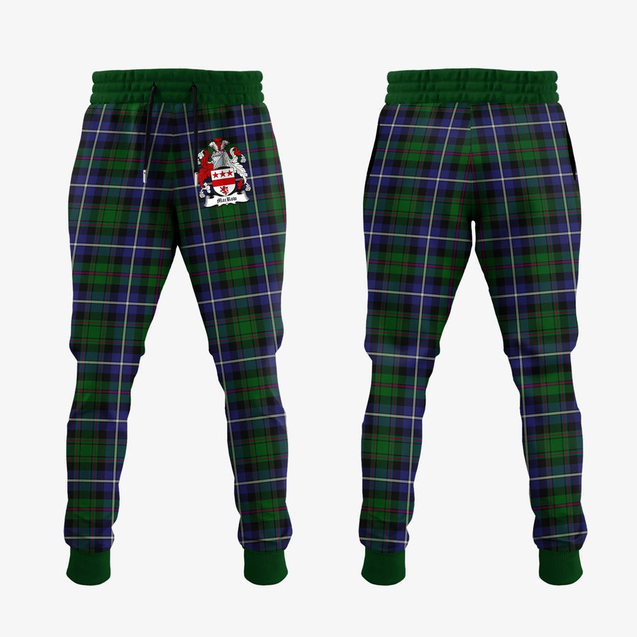 Clan MacRow Hunting Tartan Crest Jogger Sweatpants