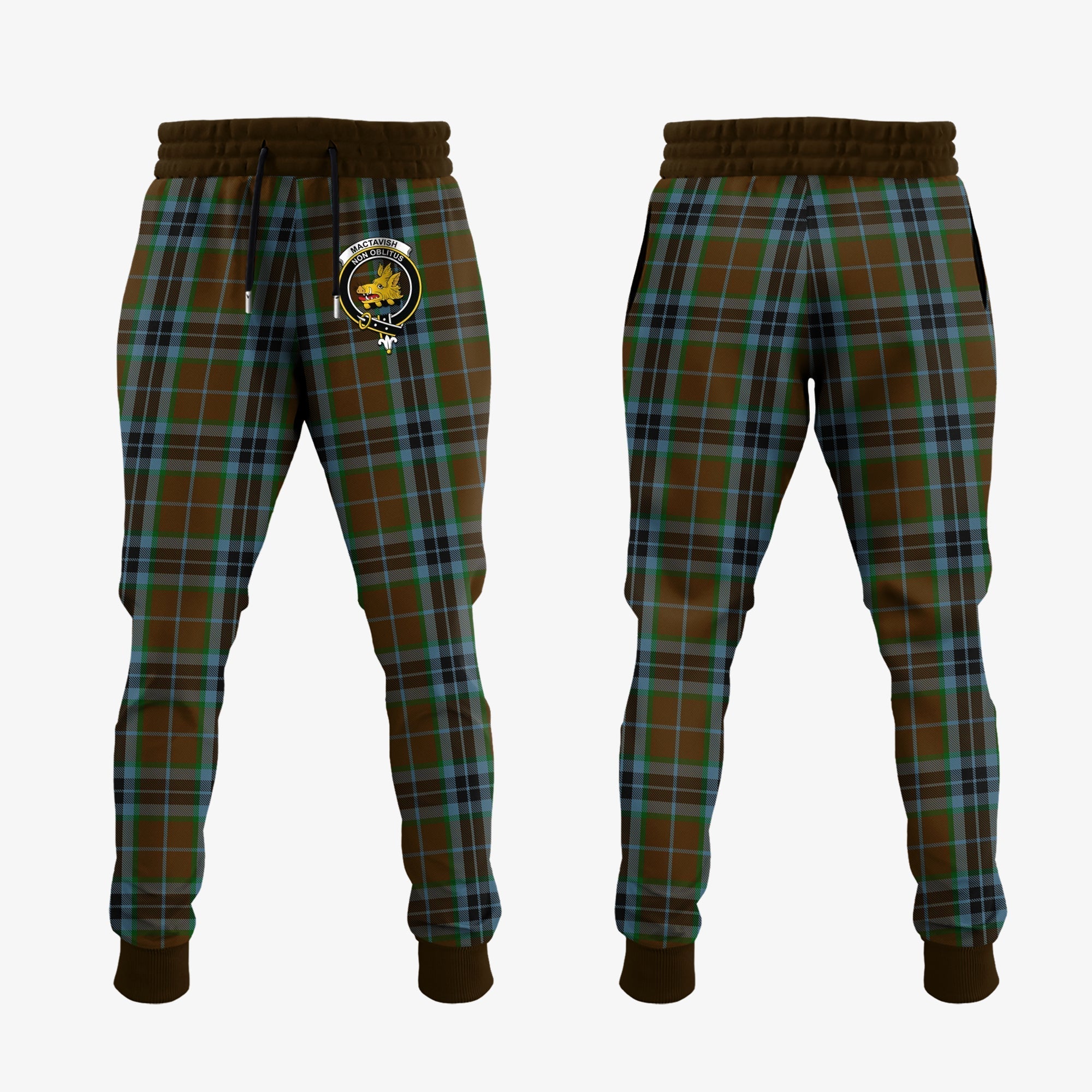 Clan MacTavish Hunting Tartan Crest Jogger Sweatpants NH61 Clan MacTavish Tartan Today   