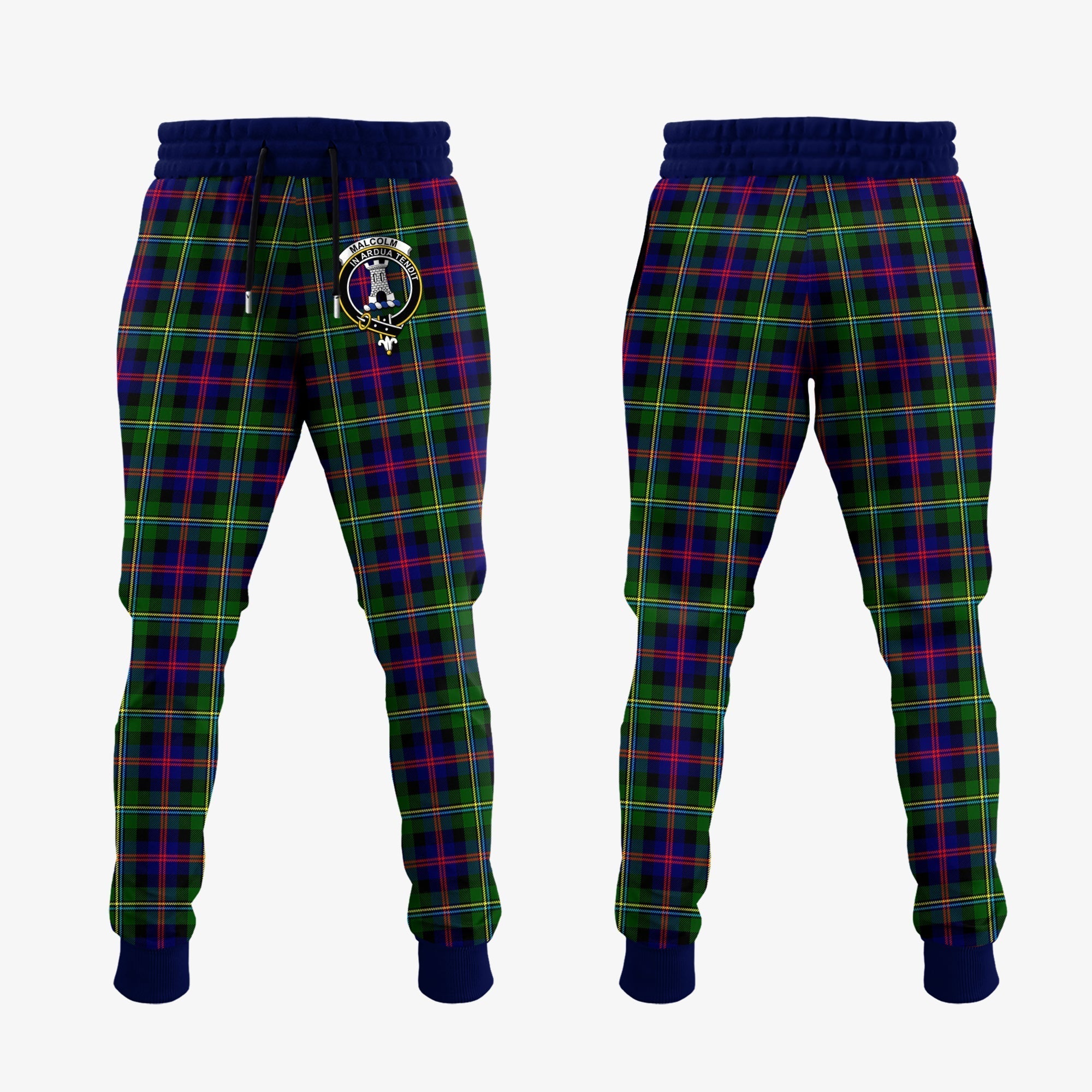 Clan Malcolm Tartan Crest Jogger Sweatpants UL75 Clan Malcolm Tartan Today   