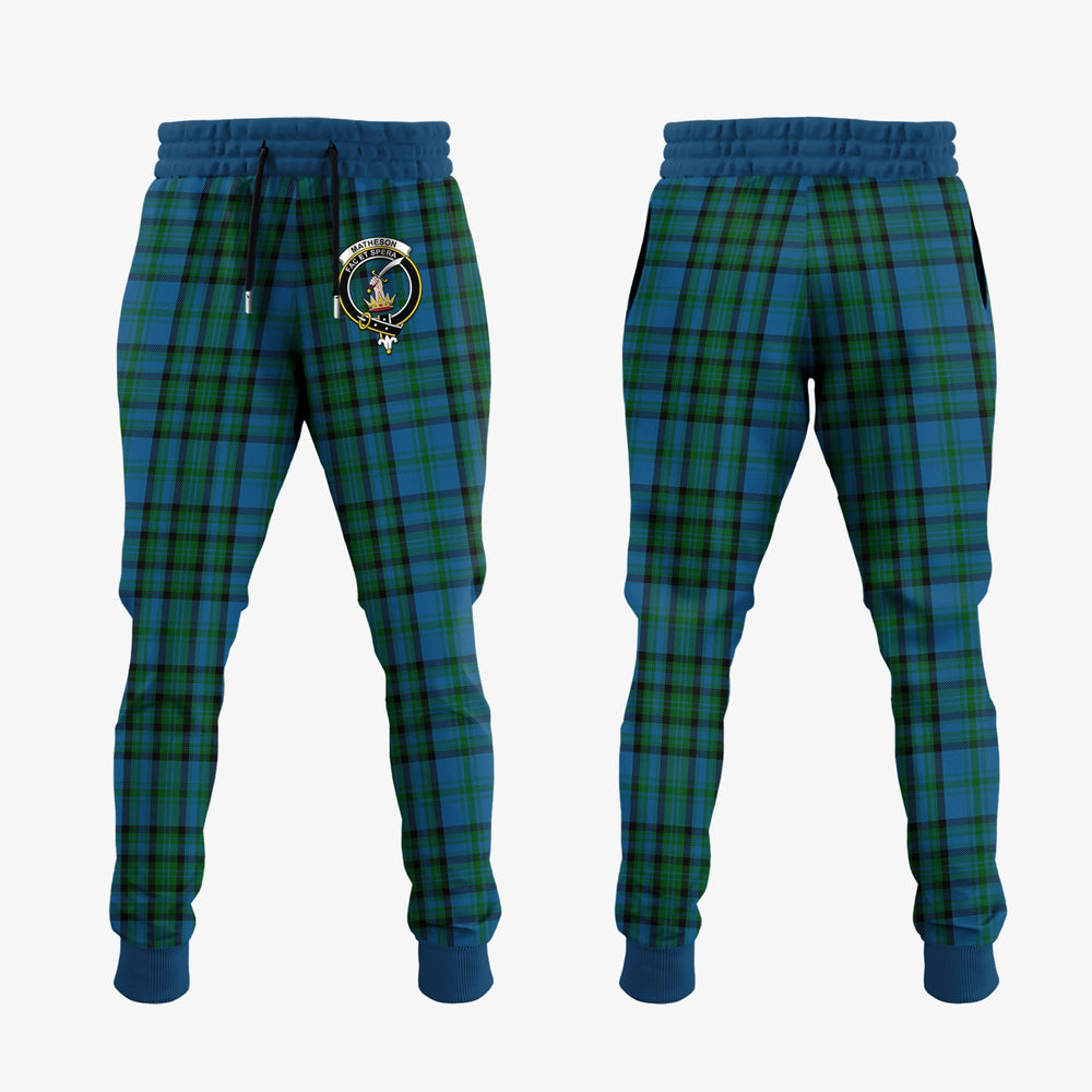 Clan Matheson Hunting Tartan Crest Jogger Sweatpants GO46 Clan Matheson Tartan Today   
