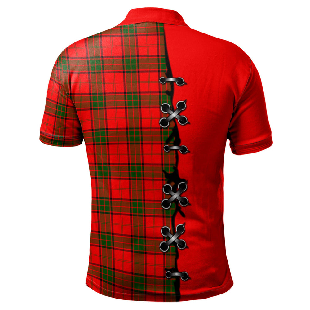 Clan Maxwell Modern Tartan Polo Shirt - Lion Rampant And Celtic Thistle Style WM75 Maxwell Modern Tartan Tartan Polo   