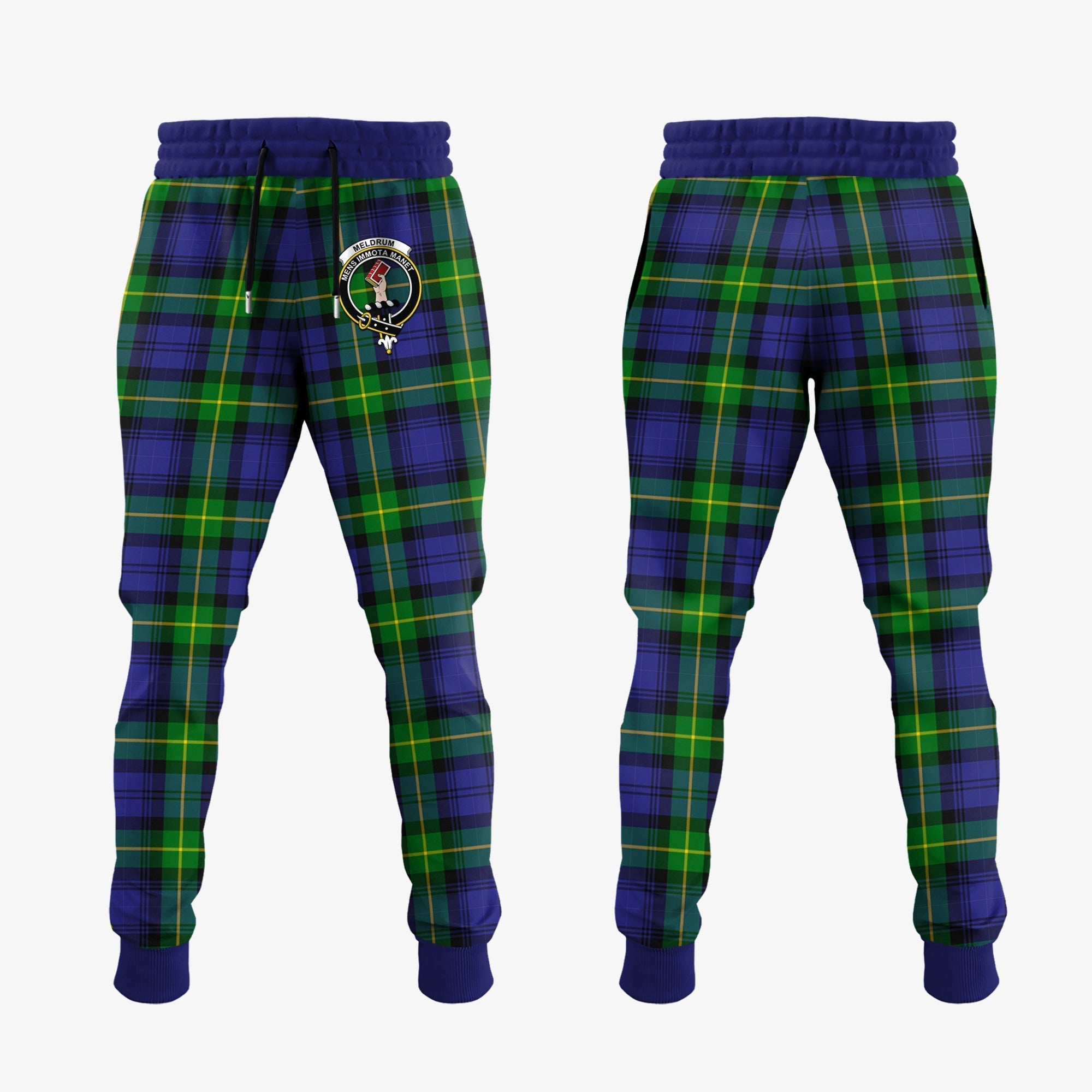 Clan Meldrum Tartan Crest Jogger Sweatpants SB25 Clan Meldrum Tartan Today   
