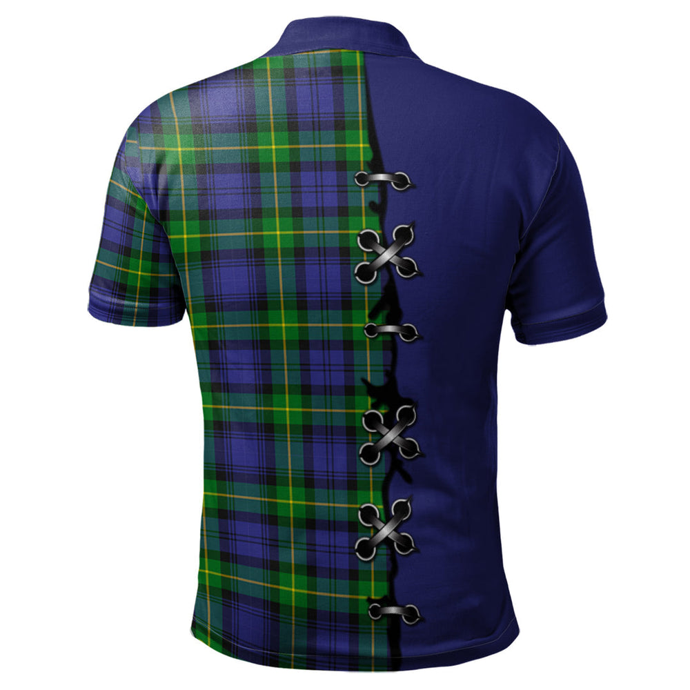 Clan Meldrum Tartan Polo Shirt - Lion Rampant And Celtic Thistle Style FN47 Meldrum Tartan Tartan Polo   