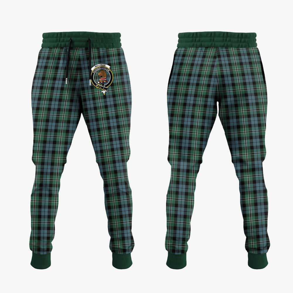 Clan Melville Tartan Crest Jogger Sweatpants EN81 Clan Melville Tartan Today   