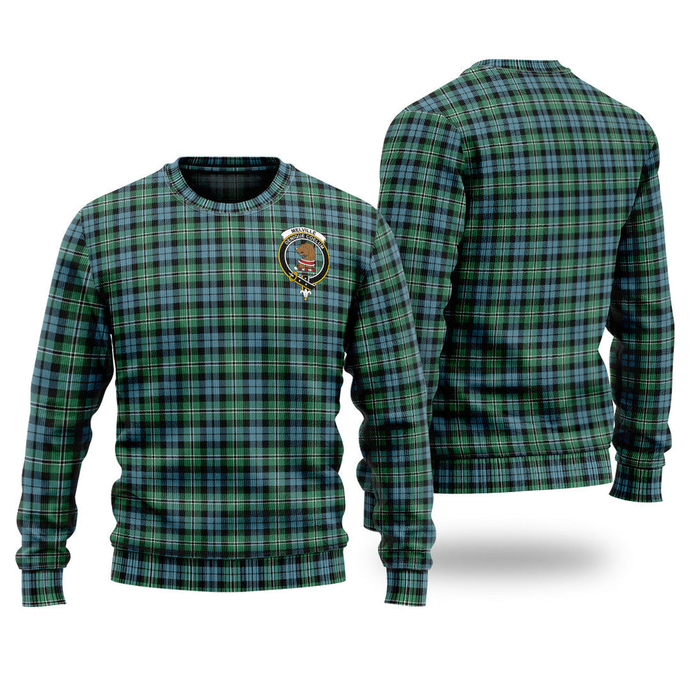 Clan Melville Ancient Tartan Christmas Ugly Sweater PH25 Melville Ancient Tartan Tartan Sweater   