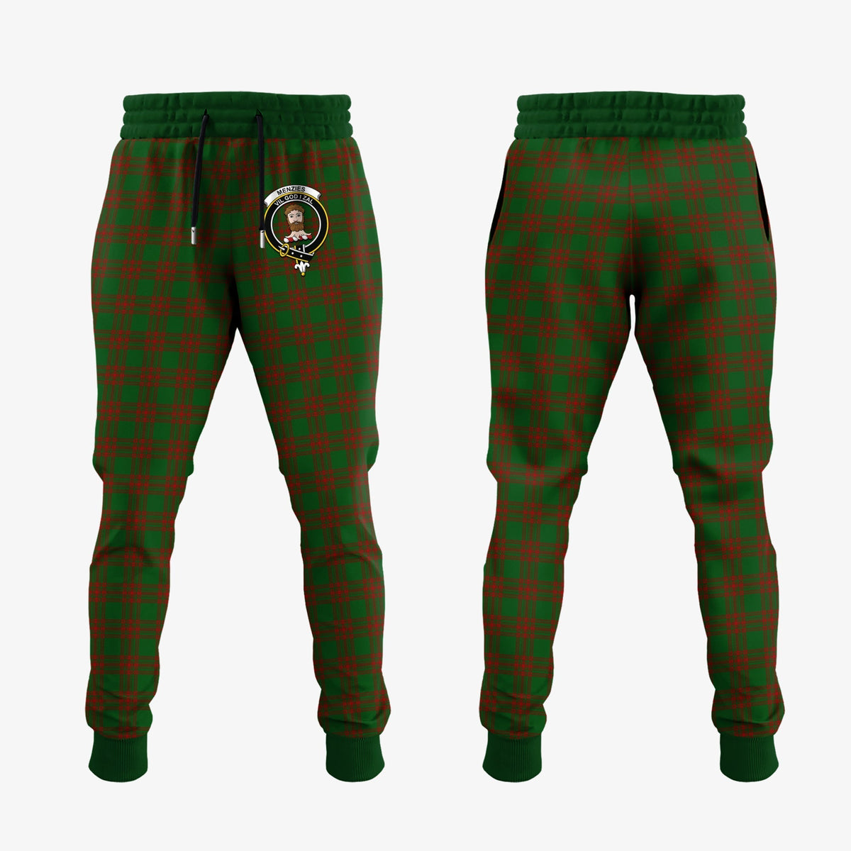 Clan Menzies Tartan Crest Jogger Sweatpants II41 Clan Menzies Tartan Today   