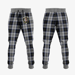 Clan Menzies Black Dress Tartan Crest Jogger Sweatpants OF75 Clan Menzies Tartan Today   
