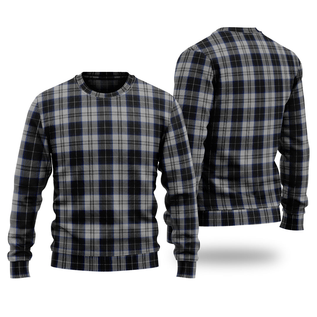 Clan Menzies Black Dress Tartan Christmas Ugly Sweater RT74 Menzies Black Dress Tartan Tartan Sweater   
