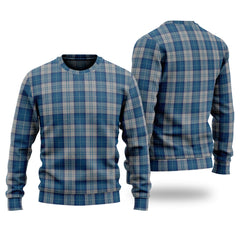 Clan Menzies Dress Blue And White Tartan Christmas Ugly Sweater GD85 Menzies Dress Blue And White Tartan Tartan Sweater   