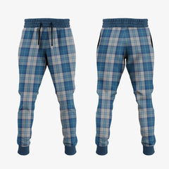 Clan Menzies Dress Blue And White Tartan Crest Jogger Sweatpants AX54 Clan Menzies Tartan Today   