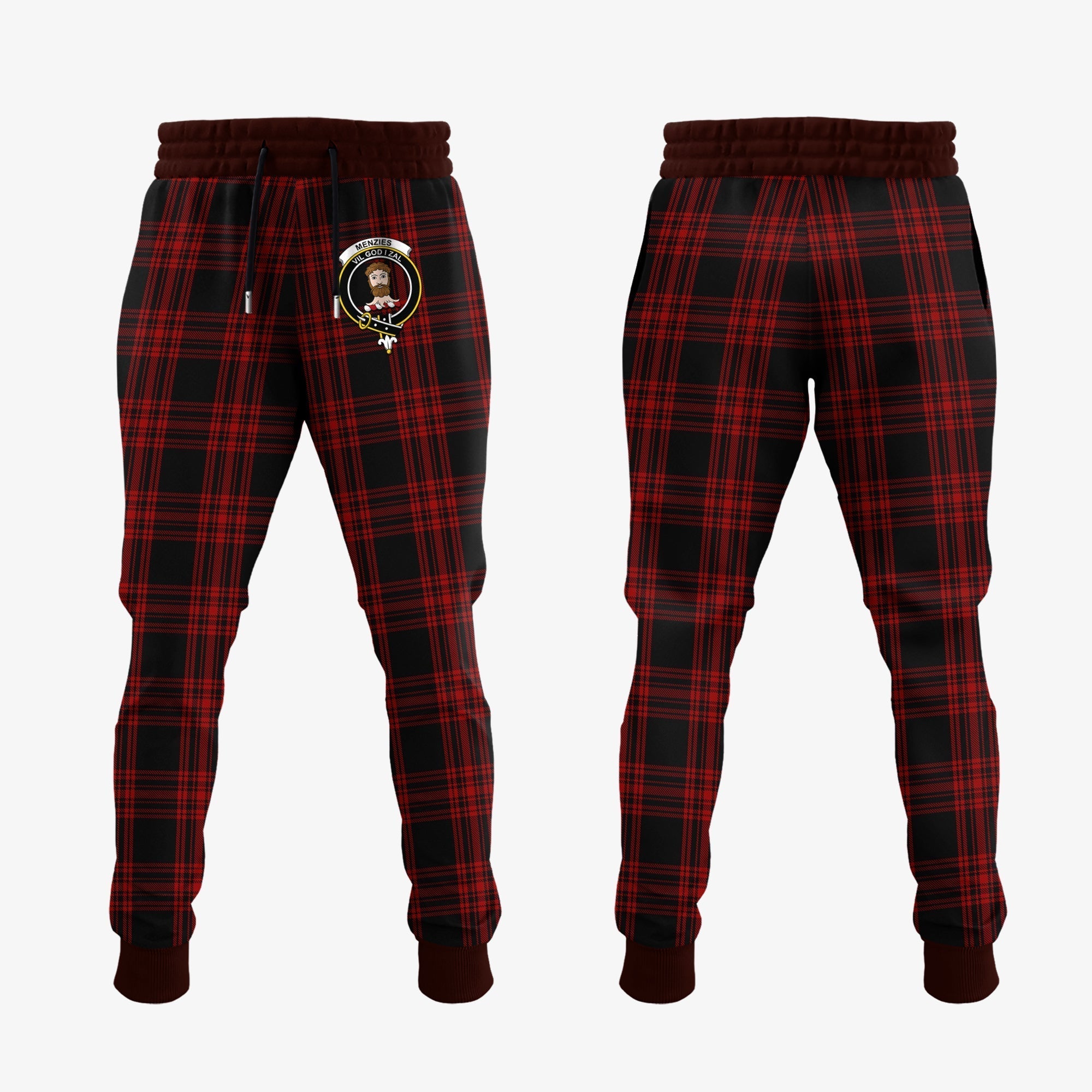 Clan Menzies Hunting Tartan Crest Jogger Sweatpants ZJ21 Clan Menzies Tartan Today   