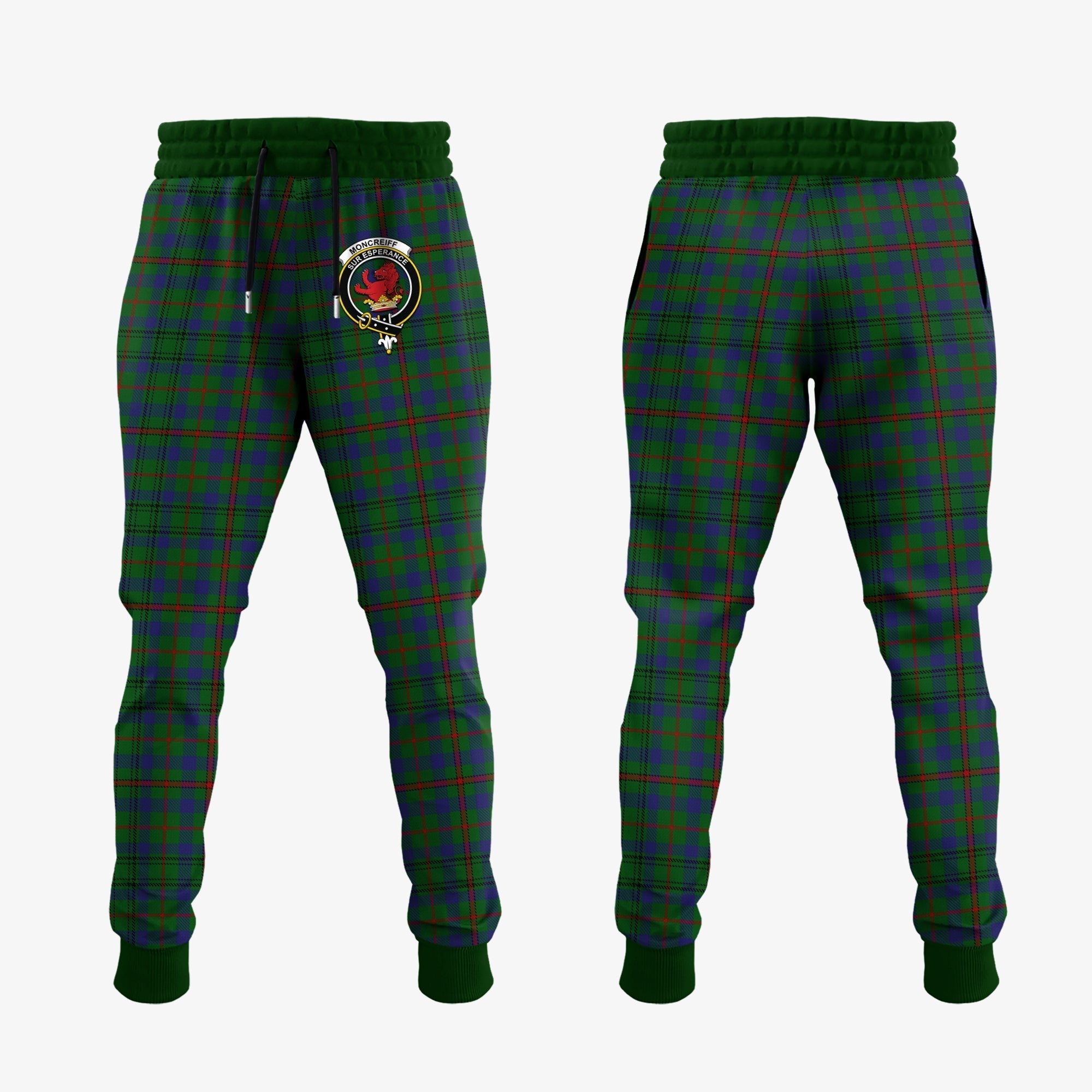 Clan Moncrieff Of Atholl Tartan Crest Jogger Sweatpants CS29  Tartan Today   
