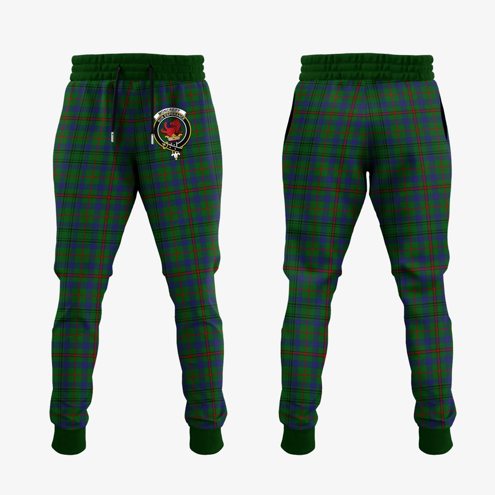 Clan Moncrieff Of Atholl Tartan Crest Jogger Sweatpants CS29  Tartan Today   