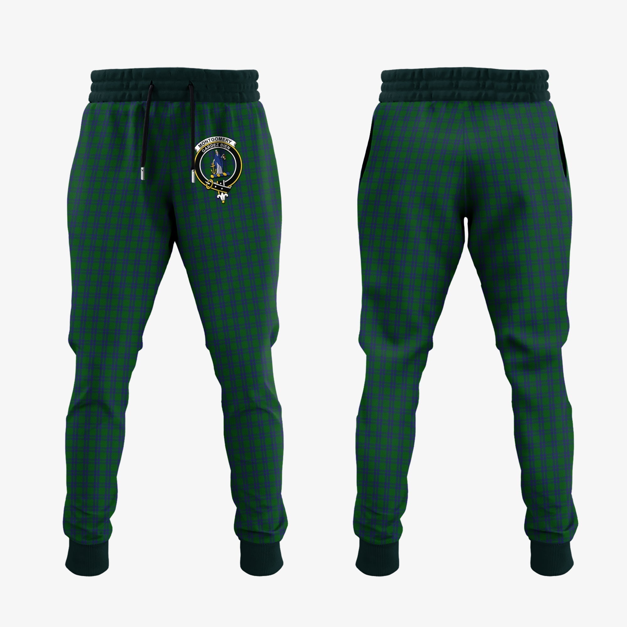 Clan Montgomery Tartan Crest Jogger Sweatpants RG92 Clan Montgomery Tartan Today   