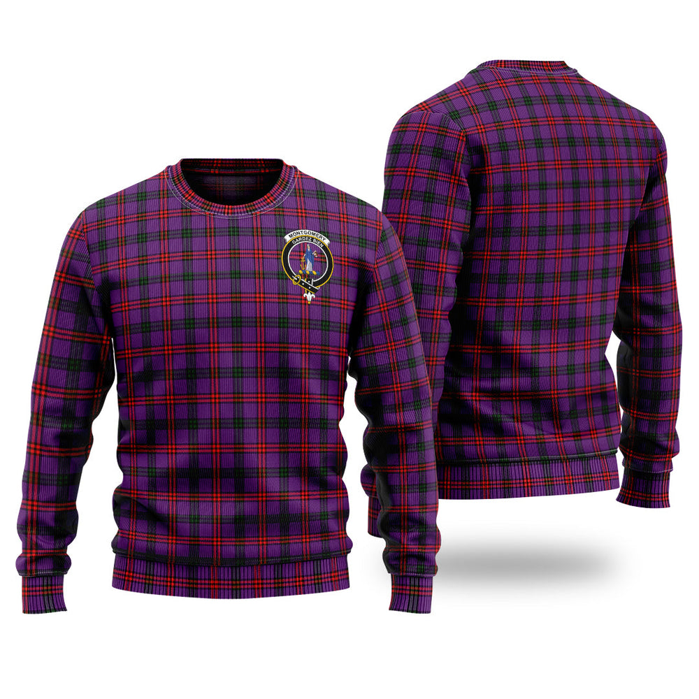 Clan Montgomery Modern Tartan Christmas Ugly Sweater PS19 Montgomery Modern Tartan Tartan Sweater   