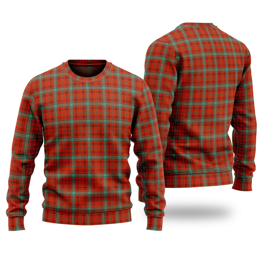 Clan Morrison Red Ancient Tartan Christmas Ugly Sweater FF22 Morrison Red Ancient Tartan Tartan Sweater   