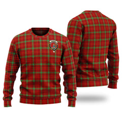 Clan Morrison Red Modern Tartan Christmas Ugly Sweater BP13 Morrison Red Modern Tartan Tartan Sweater   