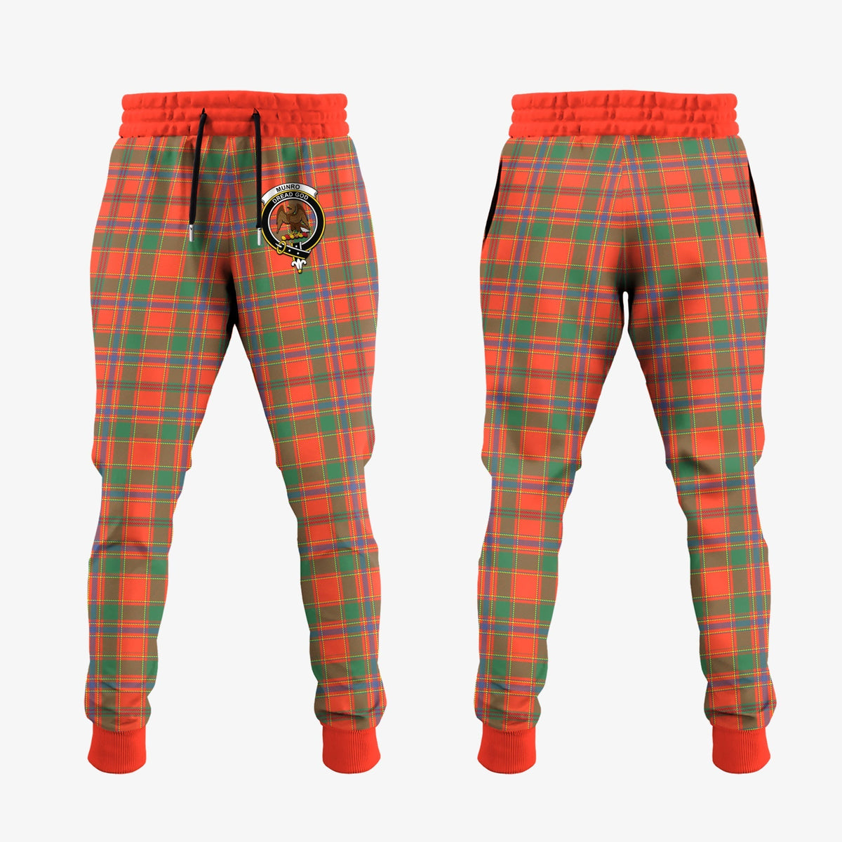 Clan Munro Ancient Tartan Crest Jogger Sweatpants JJ78 Clan Munro Tartan Today   