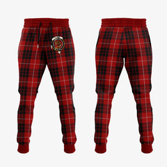 Clan Munro Black And Red Tartan Crest Jogger Sweatpants ZS83 Clan Munro Tartan Today   