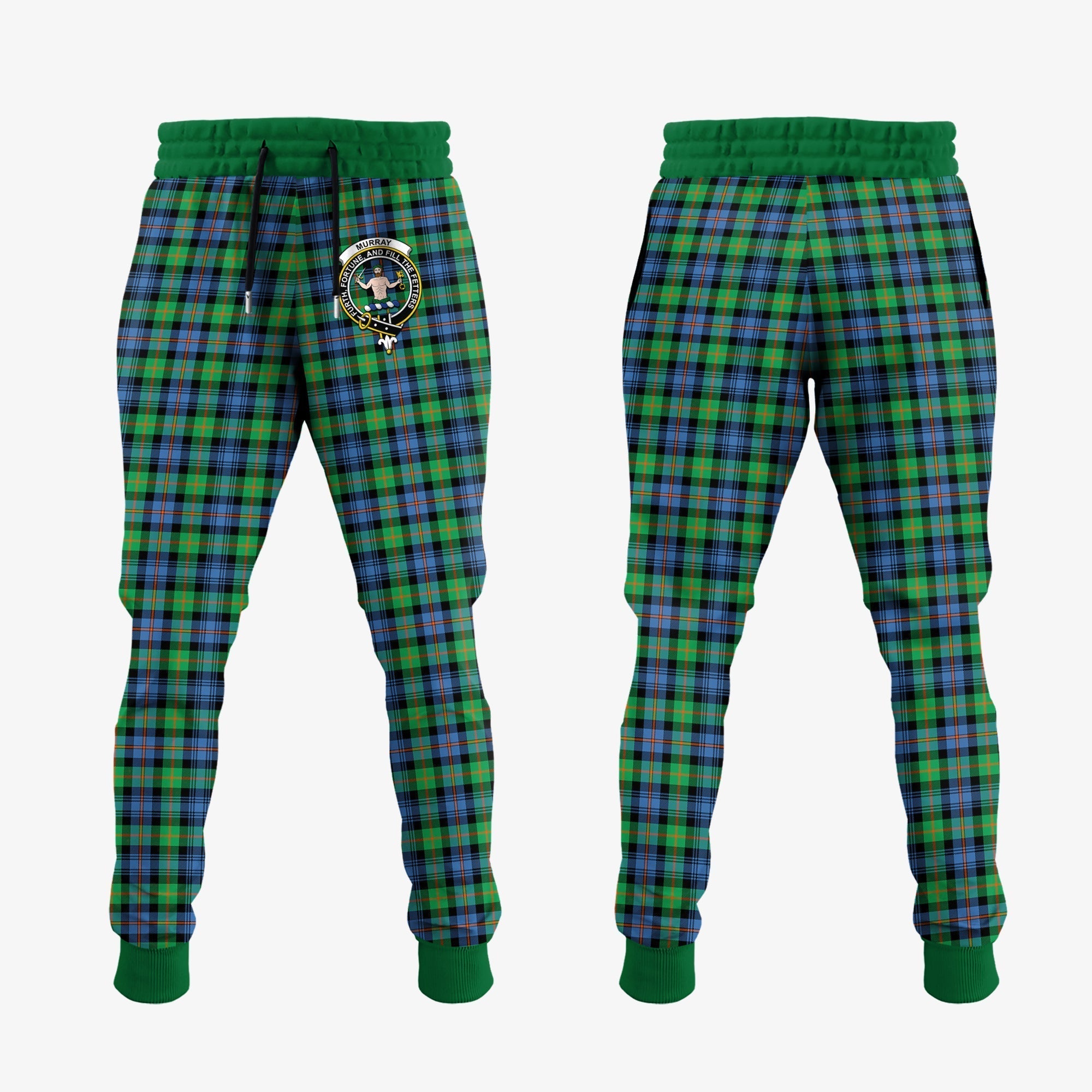 Clan Murray Of Atholl Ancient Tartan Crest Jogger Sweatpants CP32 Clan Murray Tartan Today   