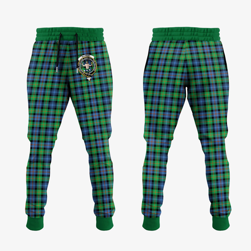 Clan Murray Of Atholl Ancient Tartan Crest Jogger Sweatpants CP32 Clan Murray Tartan Today   