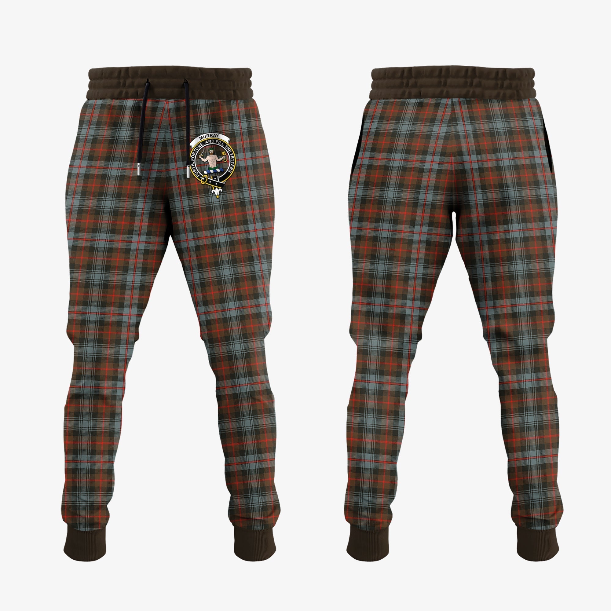 Clan Murray Of Atholl Weathered Tartan Crest Jogger Sweatpants OG19 Clan Murray Tartan Today   