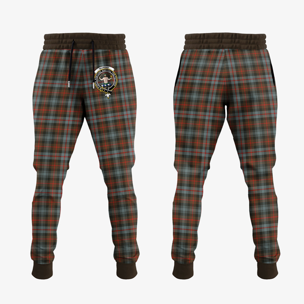 Clan Murray Of Atholl Weathered Tartan Crest Jogger Sweatpants OG19 Clan Murray Tartan Today   