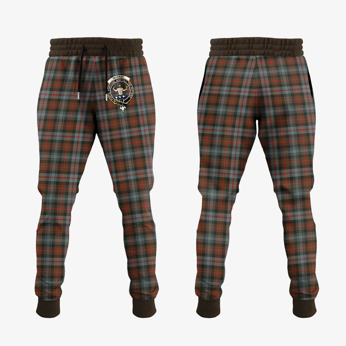 Clan Murray Of Atholl Weathered Tartan Crest Jogger Sweatpants OG19 Clan Murray Tartan Today   
