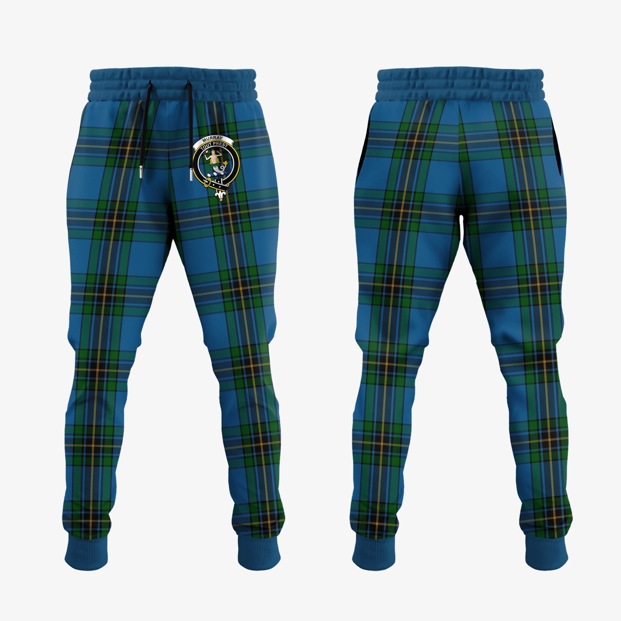 Clan Murray Of Elibank Tartan Crest Jogger Sweatpants UY44 Clan Murray Tartan Today   
