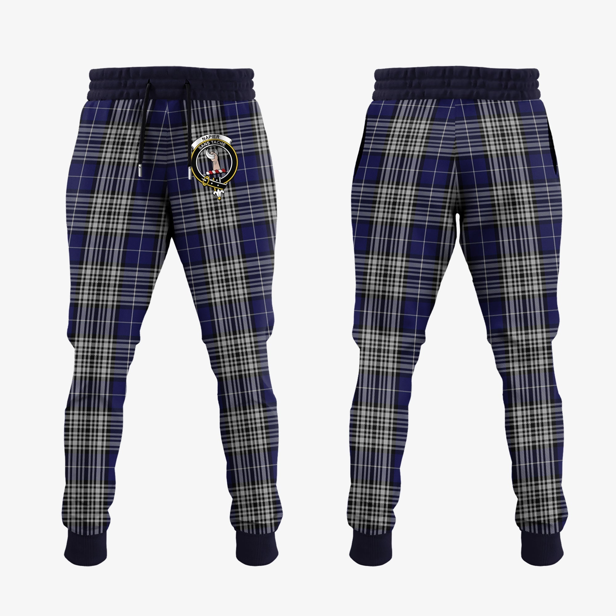 Clan Napier Tartan Crest Jogger Sweatpants EO90 Clan Napier Tartan Today   