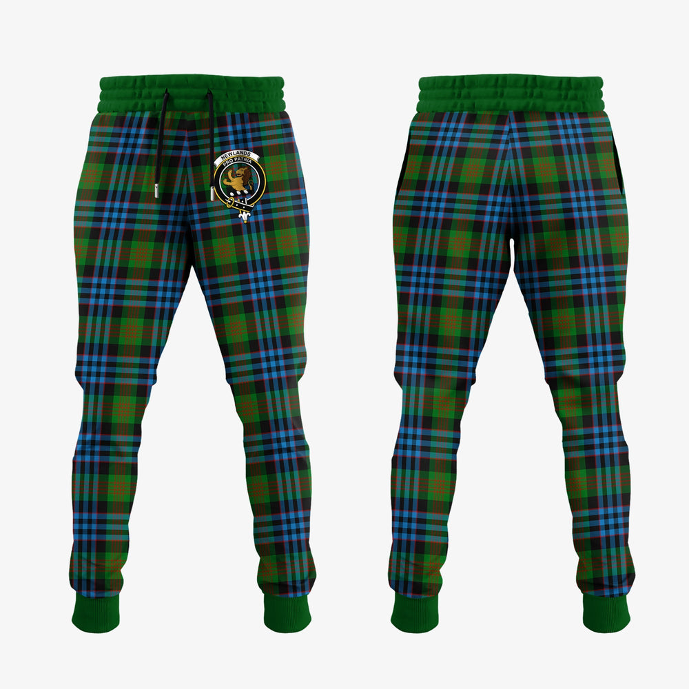 Clan Newlands Of Lauriston Tartan Crest Jogger Sweatpants QW33 Clan Newlands Tartan Today   