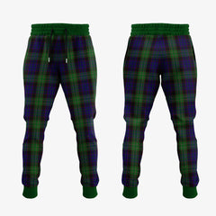 Clan Nicolson Green Hunting Tartan Crest Jogger Sweatpants RX70 Clan Nicolson Tartan Today   