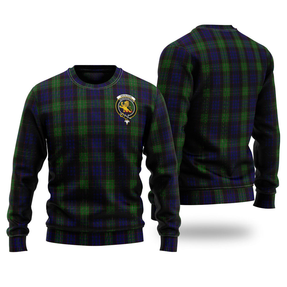 Clan Nicolson Green Hunting Tartan Christmas Ugly Sweater CQ67 Nicolson Green Hunting Tartan Tartan Sweater   