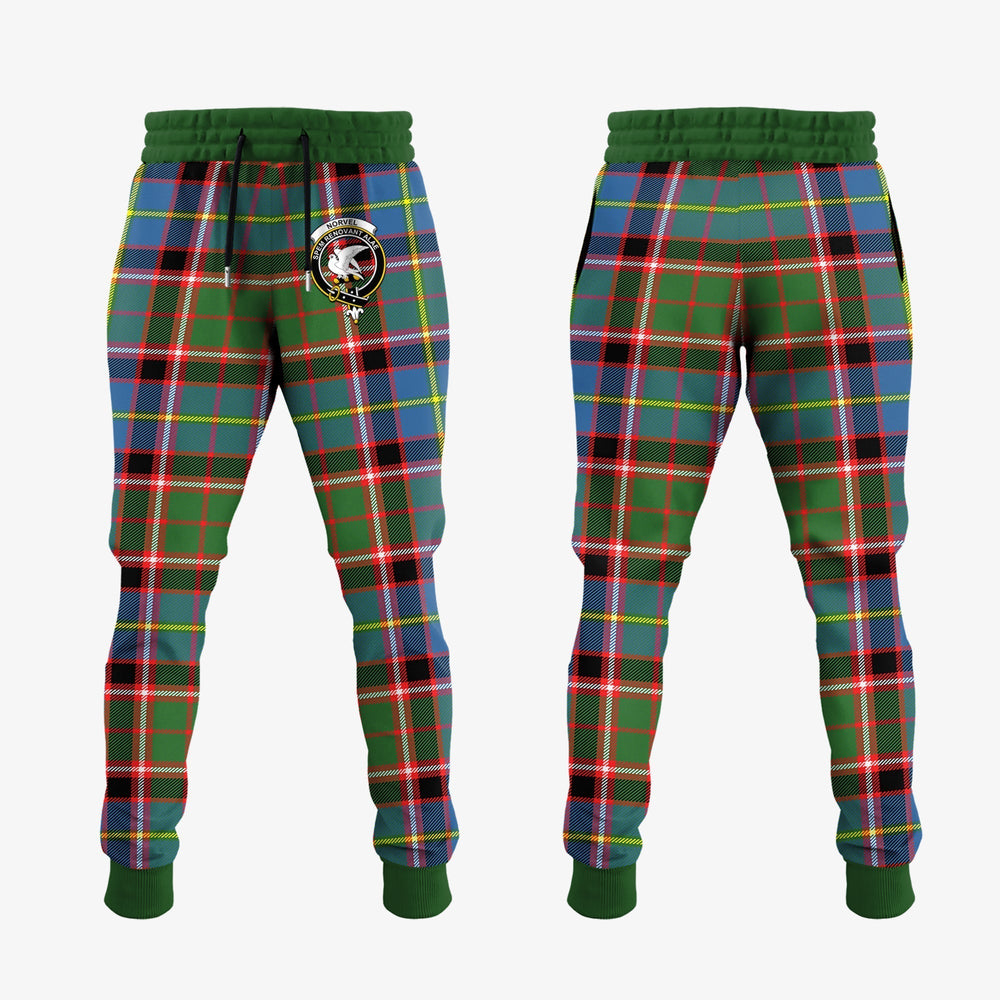 Clan Norvel Tartan Crest Jogger Sweatpants KR44 Clan Norvel Tartan Today   