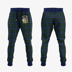 Clan NovaScotia District Tartan Crest Jogger Sweatpants WQ31  Tartan Today   