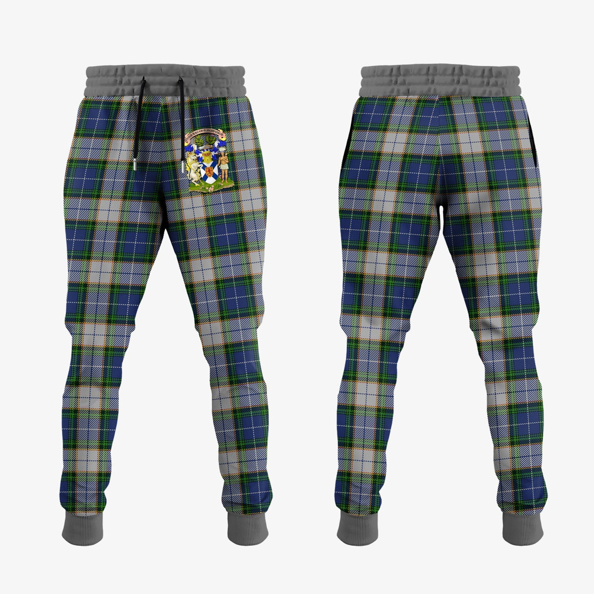 Clan NovaScotia District Dress Tartan Crest Jogger Sweatpants UA95  Tartan Today   