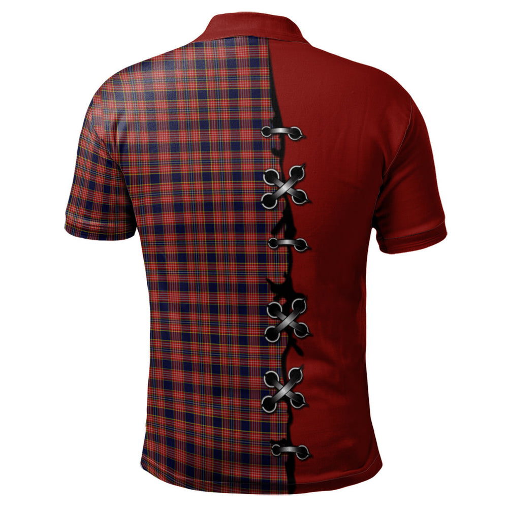 Clan Ogilvie (Ogilvy) Tartan Polo Shirt - Lion Rampant And Celtic Thistle Style MN93 Ogilvie (Ogilvy) Tartan Tartan Polo   
