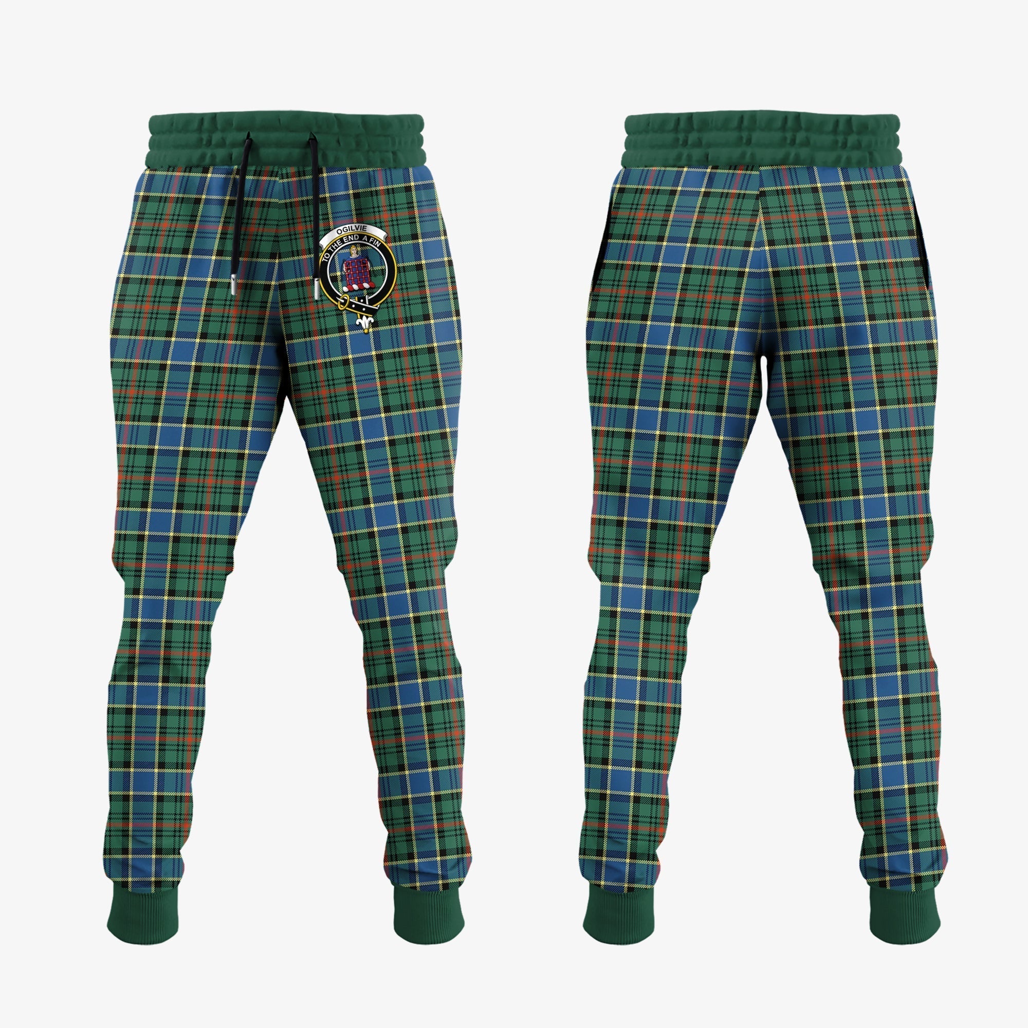 Clan Ogilvie (Ogilvy) Hunting Ancient Tartan Crest Jogger Sweatpants DX89 Clan Ogilvie Tartan Today   