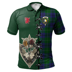 Clan Oliphant Tartan Polo Shirt - Lion Rampant And Celtic Thistle Style WM33 Oliphant Tartan Tartan Polo   