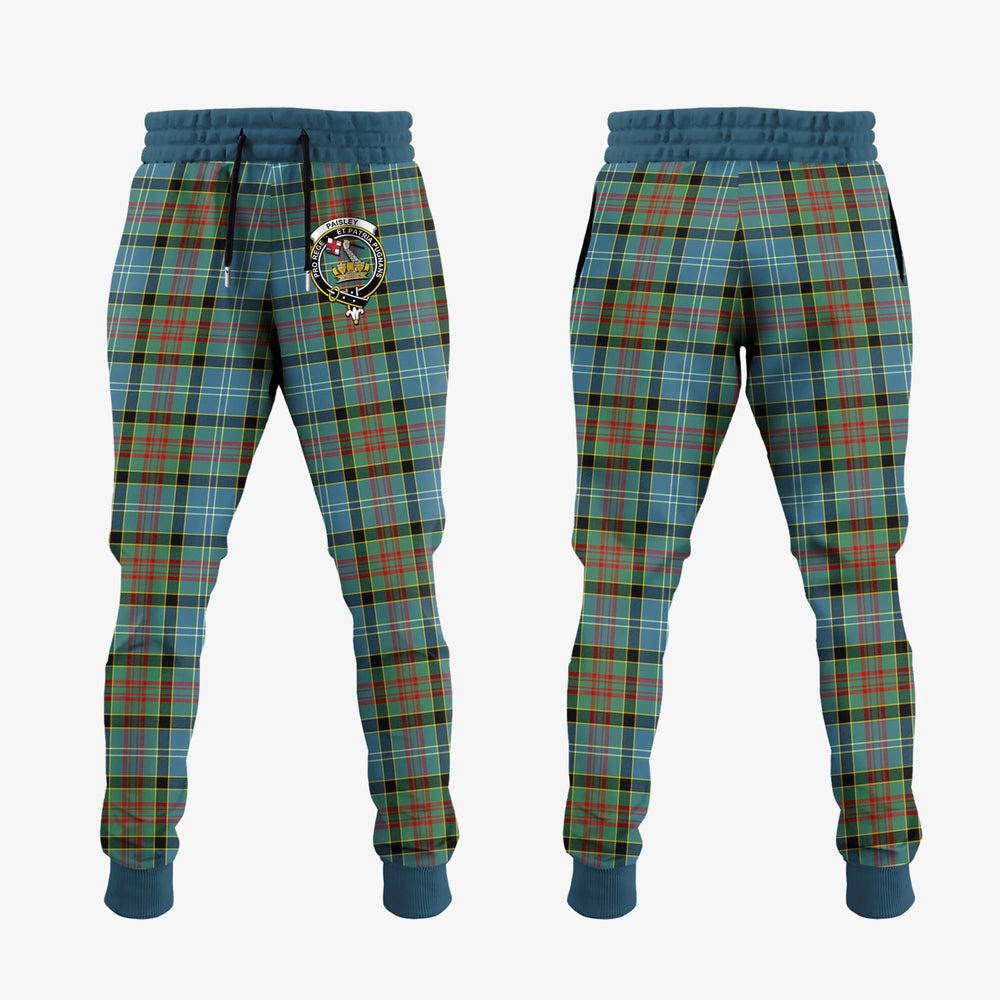 Clan Paisley Tartan Crest Jogger Sweatpants ML17 Clan Paisley Tartan Today   