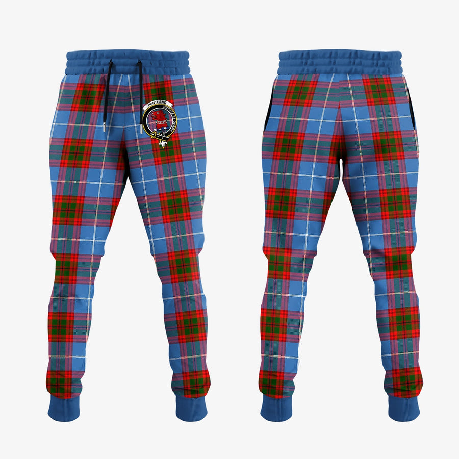 Clan Pentland Tartan Crest Jogger Sweatpants