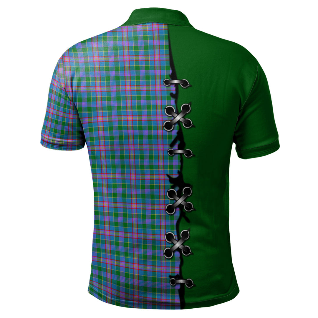 Clan Pitcairn Hunting Tartan Polo Shirt - Lion Rampant And Celtic Thistle Style SY37 Pitcairn Hunting Tartan Tartan Polo   