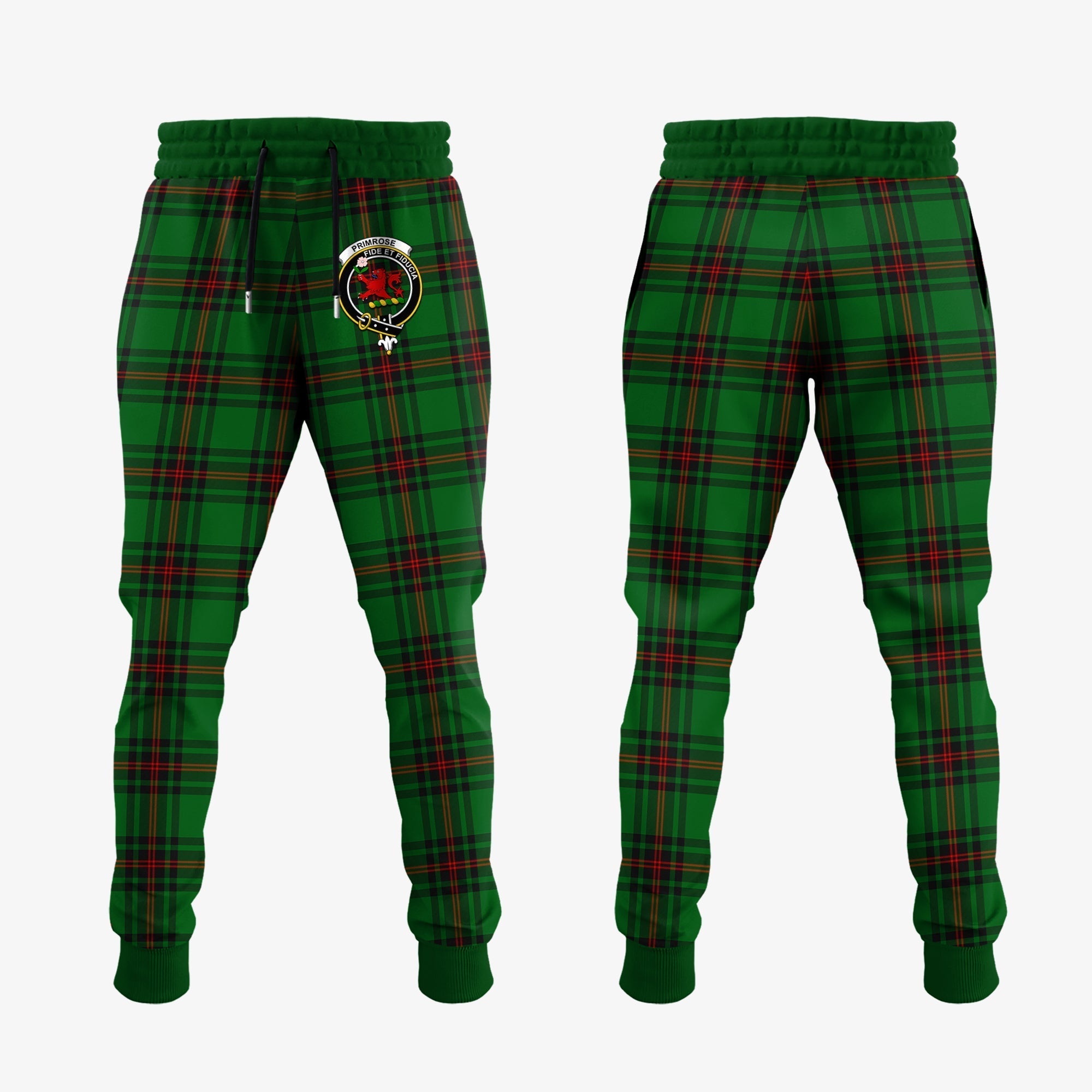Clan Primrose Tartan Crest Jogger Sweatpants JT70 Clan Primrose Tartan Today   