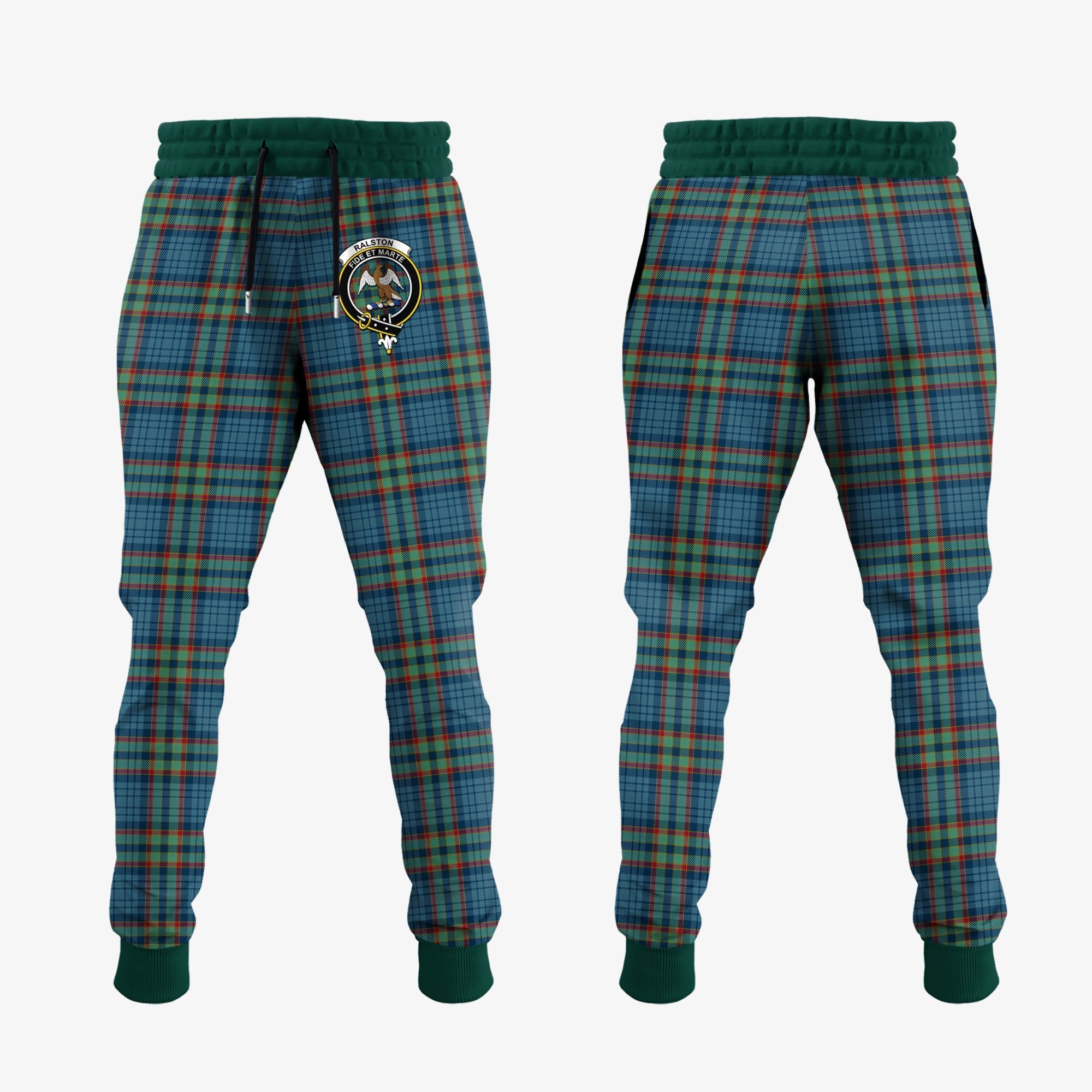 Clan Ralston UK Tartan Crest Jogger Sweatpants FN71 Clan Ralston Tartan Today   