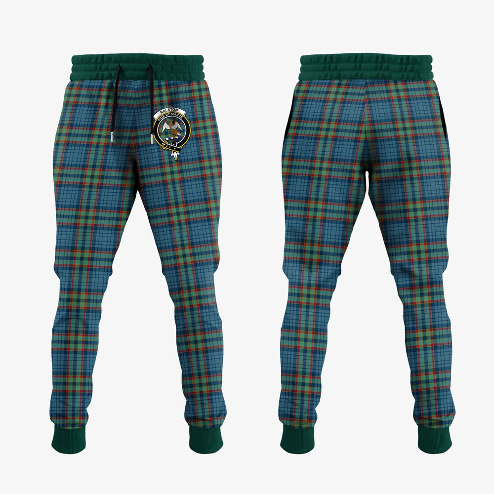 Clan Ralston UK Tartan Crest Jogger Sweatpants FN71 Clan Ralston Tartan Today   