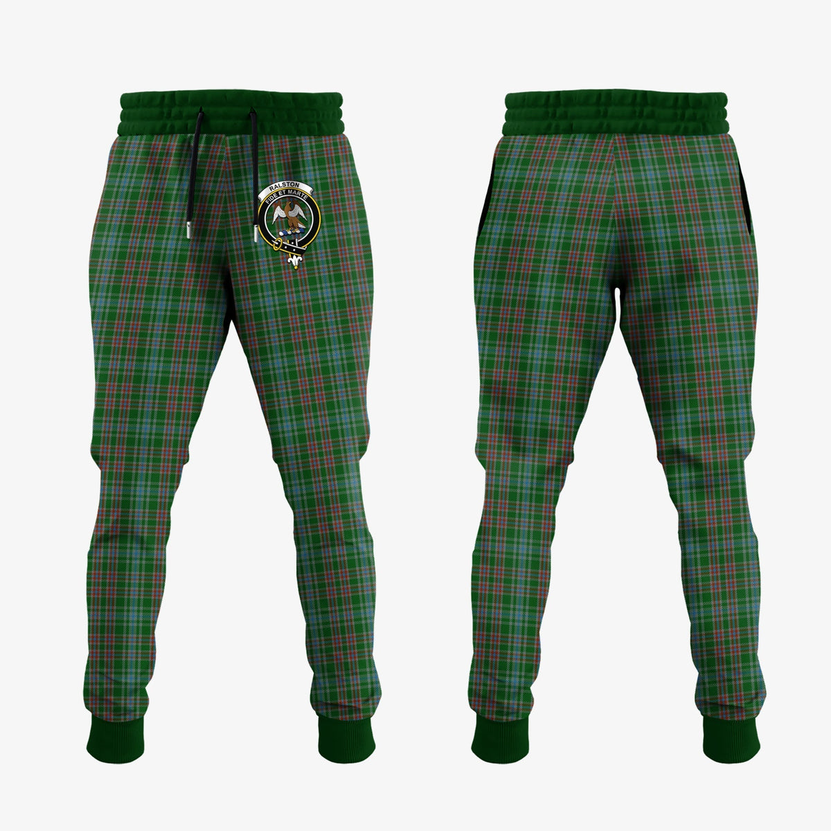 Clan Ralston USA Tartan Crest Jogger Sweatpants EB47 Clan Ralston Tartan Today   