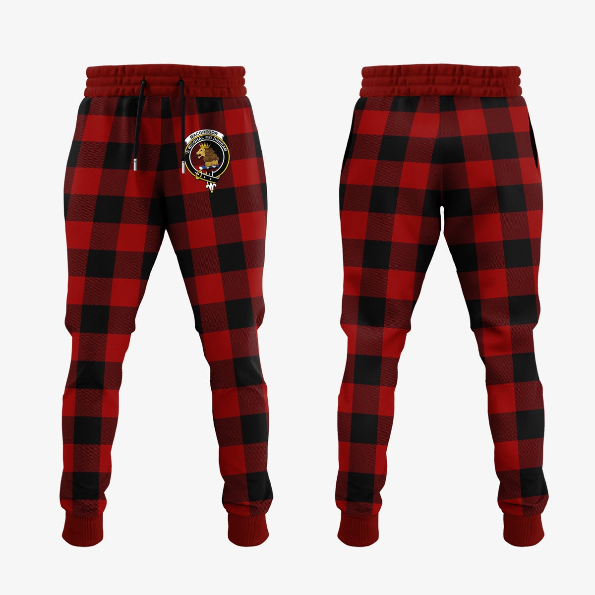 Clan Rob Roy Macgregor Tartan Crest Jogger Sweatpants NR78 Clan MacGregor Tartan Today   