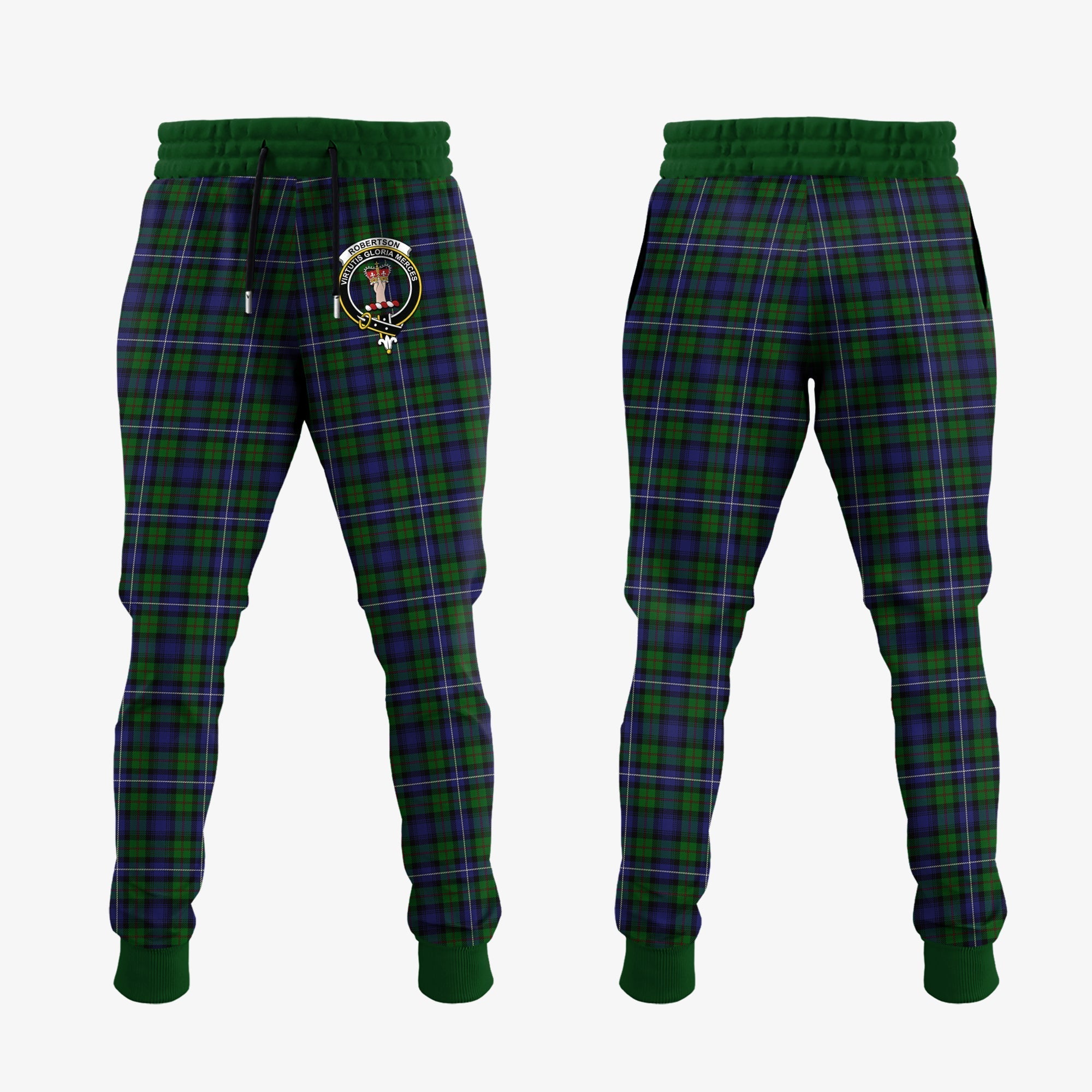 Clan Robertson Hunting Tartan Crest Jogger Sweatpants ZB52 Clan Robertson Tartan Today   