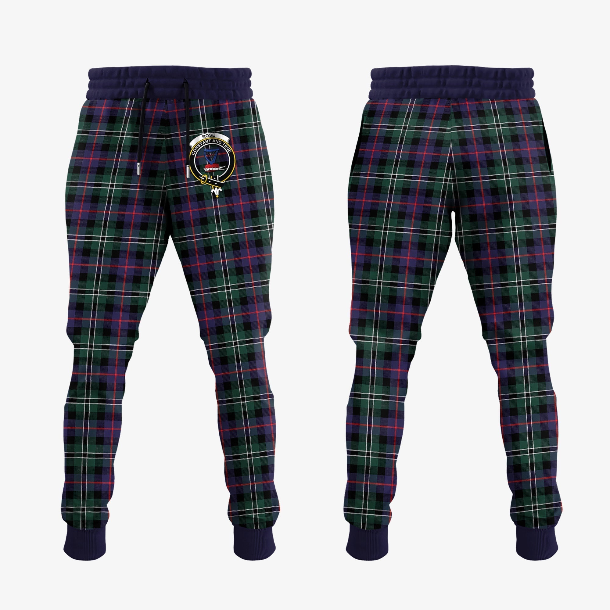 Clan Rose Hunting Modern Tartan Crest Jogger Sweatpants WP31 Clan Rose Tartan Today   